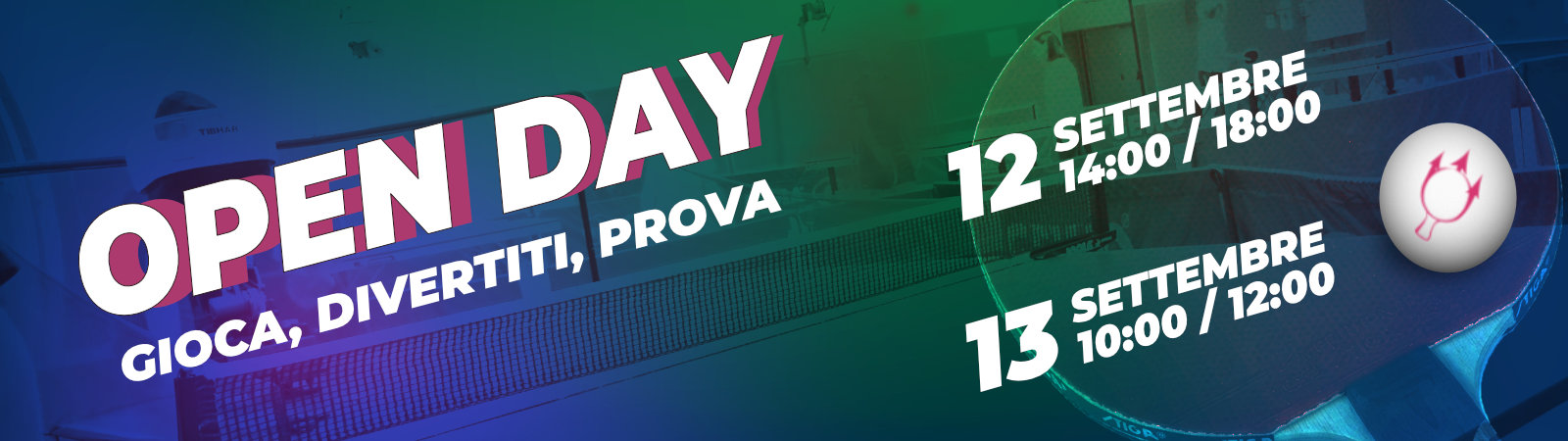 Open day gratuito sabato 13 e domenica 14 settembre 2025